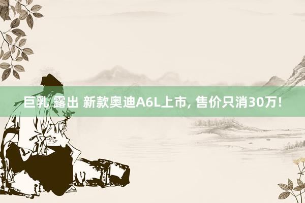 巨乳 露出 新款奥迪A6L上市, 售价只消30万!
