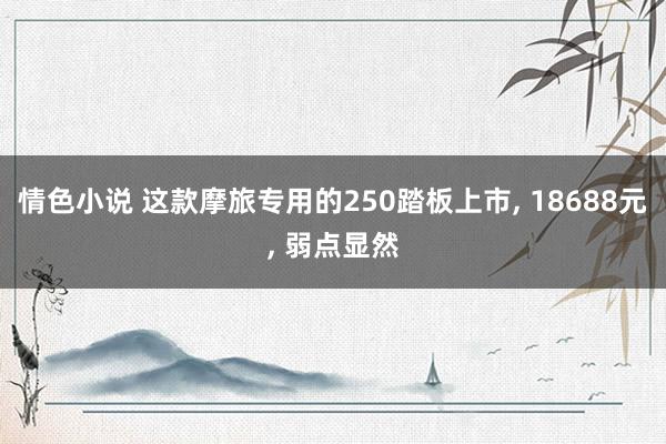 情色小说 这款摩旅专用的250踏板上市, 18688元, 弱点显然