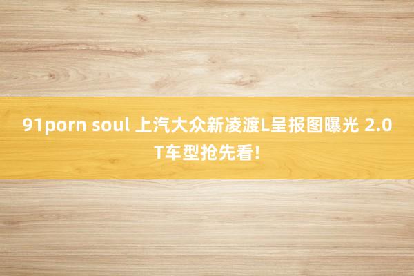 91porn soul 上汽大众新凌渡L呈报图曝光 2.0T车型抢先看!