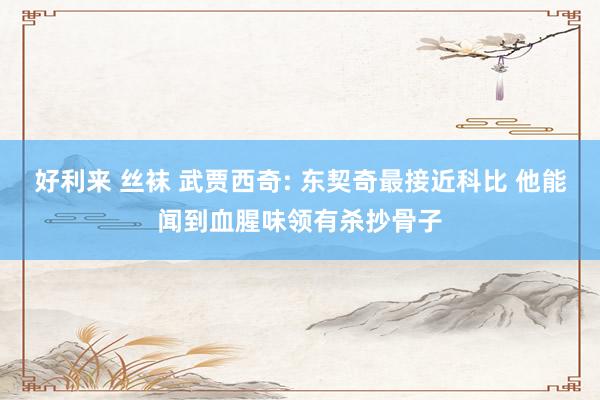 好利来 丝袜 武贾西奇: 东契奇最接近科比 他能闻到血腥味领有杀抄骨子
